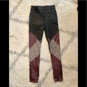 Bcbg Maxazria runway pants in multi leather